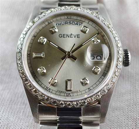 pure white gold watch